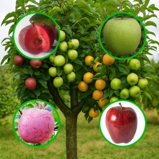 Багатосортова яблуня: Байя Маріса, Муцу, Вільямс Прайд, Ред Чіф